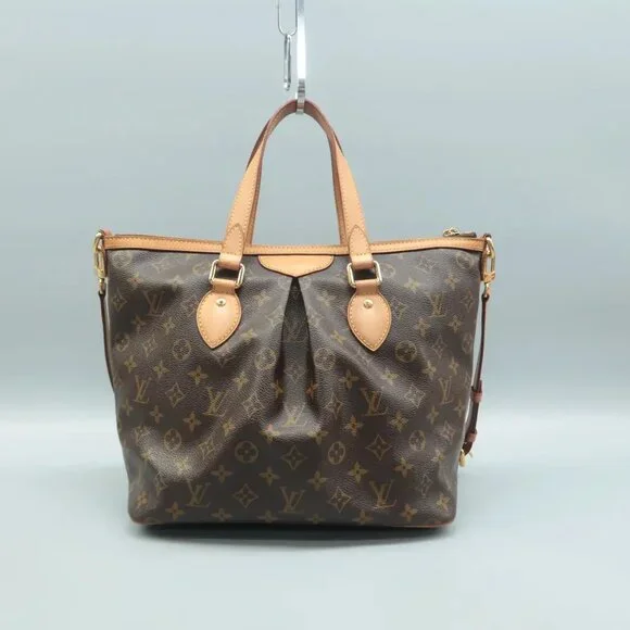 100% Authentic Louis Vuitton Palermo Brown Monogram Canvas Satchel - Picture 2 of 12
